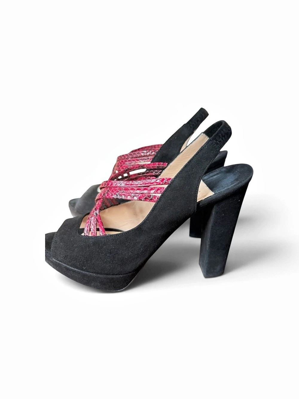 Furla Black & Pink Heels EU 38.5